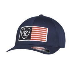 ARIAT MENS FLEXFIT USA NAVY CAP