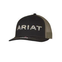 ARIAT MENS BLACK AZTEC BLACK & OLIVE CAP 