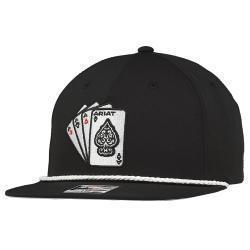 ARIAT MENS LOGO BLACK CARDS CAP