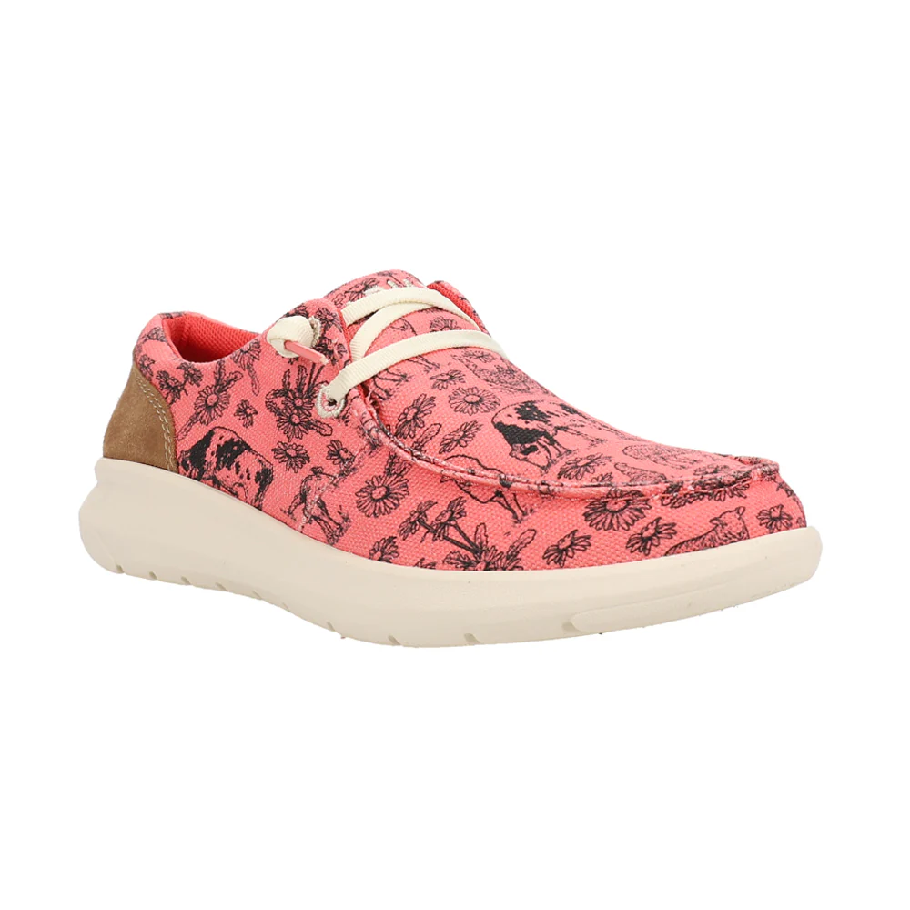 ARIAT WOMENS HILO CORAL LIVESTOCK SHOE 