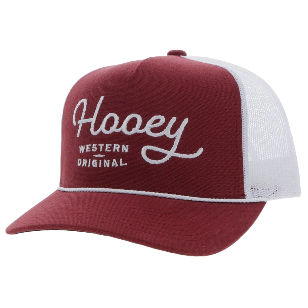 HOOEY OG MAROON WHITE PANEL CAP