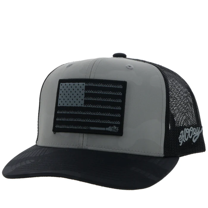 HOOEY LIBERTY ROPER CAMO GREY CAP