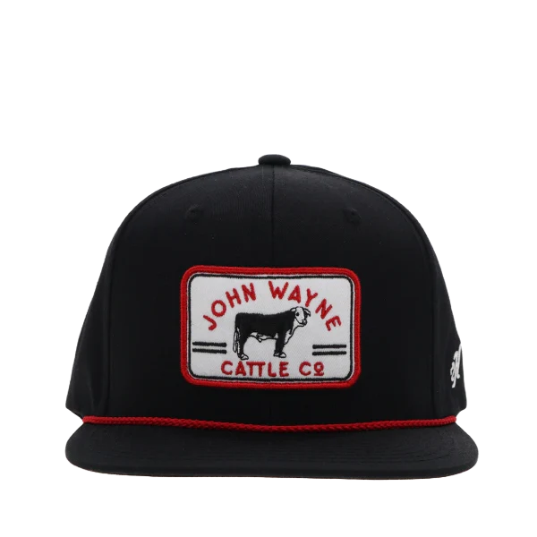 HOOEY JOHN WAYNE BLACK RED CAP
