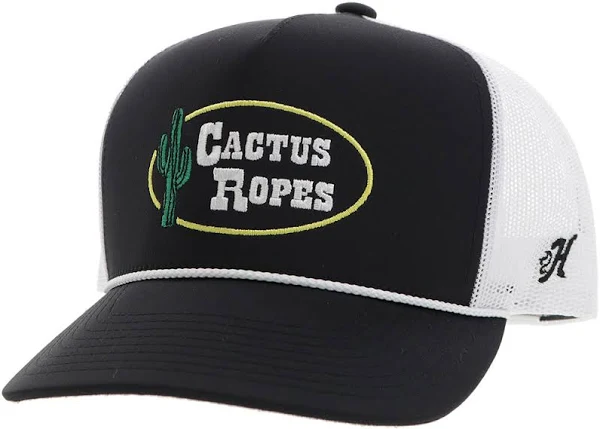 HOOEY CACTUS ROPE LOGO BLACK/WHT CAP