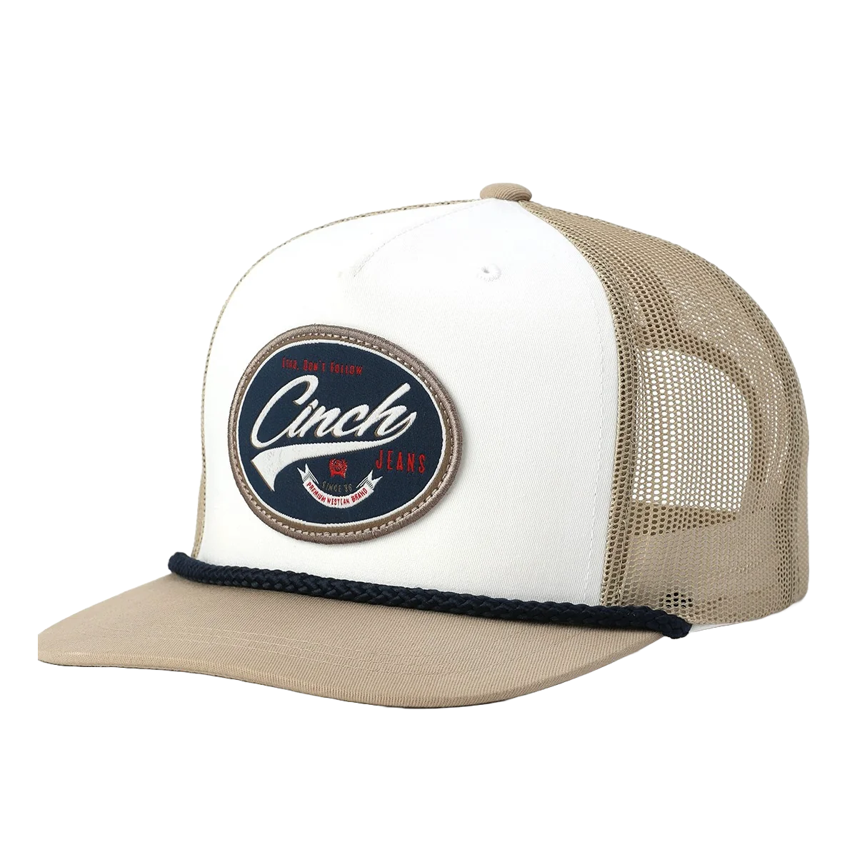 CINCH MENS 5 PANEL FLEXFIT WHITE